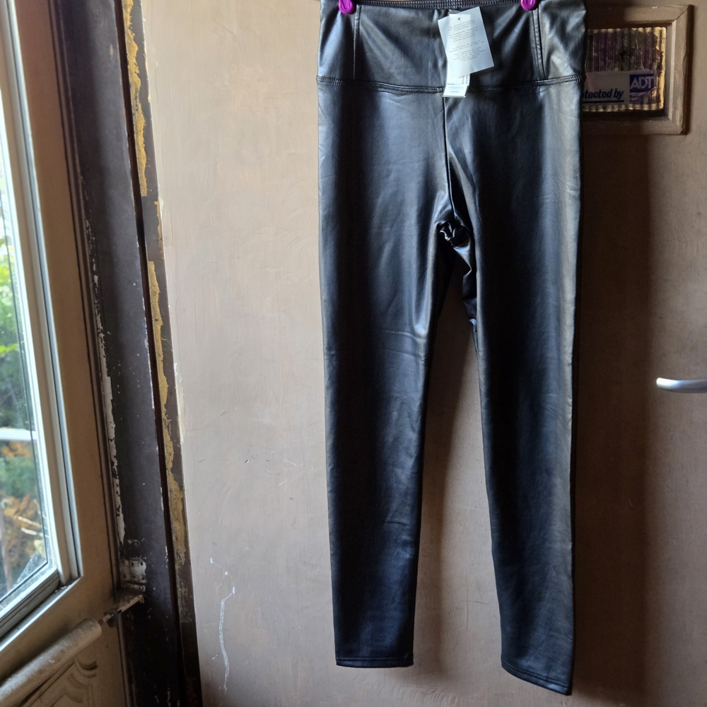 Medium Bagatelle Black Faux Leather Leggings